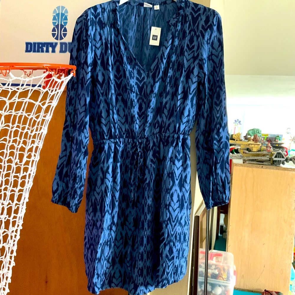 Medium Blue Long Sleeve Dress
